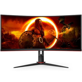 AOC CU34G2XP/BK Monitor Gaming Ultrapanorámico Curvo 34 Pulgadas WQHD 180Hz 1ms VA HDR400 Negro